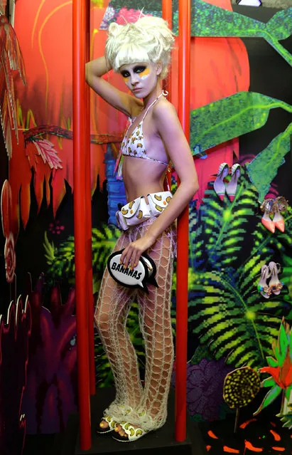 A Model at the Sophia Webster presentation during London Fashion Week Spring Summer 2015 on September 14, 2014 in London, England. (Photo by Anthony Harvey/Getty Images)