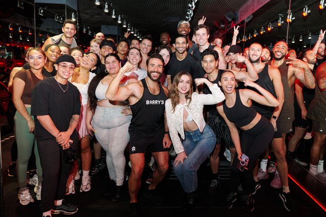 Joey Gonzalez, CEO of Barry’s and actress Ana de Armas pose as Ana de Armas surprised a “Ballerina”-inspired workout class at Barry’s NOHO on May 13, 2025 in New York City. The themed “RUN x LIFT: FIGHT LIKE A BALLERINA” class is inspired by the upcoming film, from the world of John Wick, “Ballerina”, opening in theaters on June 6. The impromptu visit included a surprise conversation with Joey Gonzalez, CEO of Barry’s and de Armas about her physical training for the action-packed film. The film’s director, Len Wiseman, was on hand to celebrate the special drop in. (Photo by Valerie Terranova/Getty Images for Lionsgate)