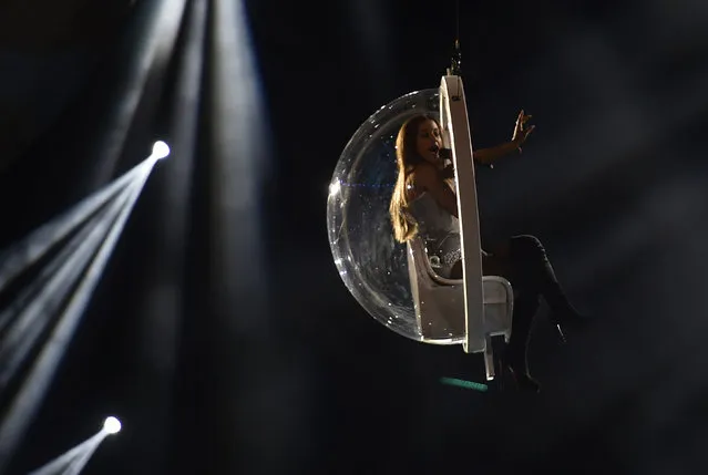 Singer Ariana Grande performs during the 2014 MTV Europe Music Awards at the SSE Hydro Arena in Glasgow. (Photo by Toby Melville/Reuters)