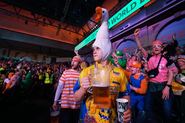 A general view of fans during day fourteen of the Cazoo World Darts Championship at Alexandra Palace, London on Sunday, January 1, 2023. (Photo by Zac Goodwin/PA Wire)