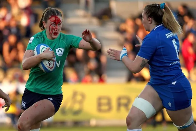 Ireland's Anna McGann in action against Italy during the 2023 TikTok Women's Six Nations Championship Round 3 match in Stadio Sergio Lanfranchi, Parma in Italy on Saturday, April 15, 2023. (Photo by Giuseppe Fama/Inpho)