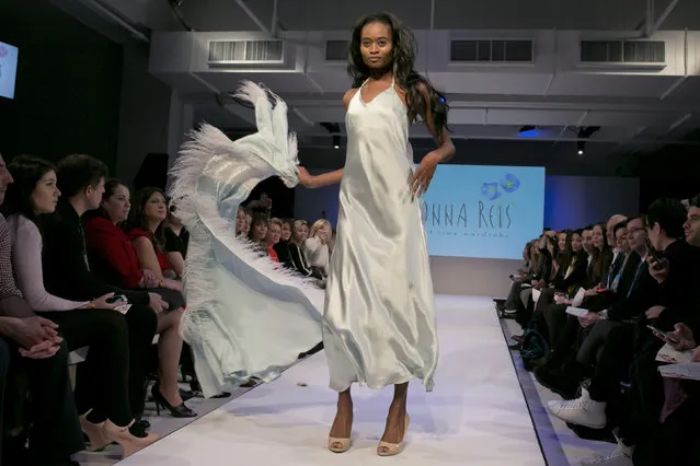 The 2015 CURVExpo and Invista sleepwear, loungewear and swim collections are modeled during the 2nd annual Lingerie Fashion Night, “Romancing the Runway”, in New York, Monday, February 23, 2015. (Photo by Richard Drew/AP Photo)