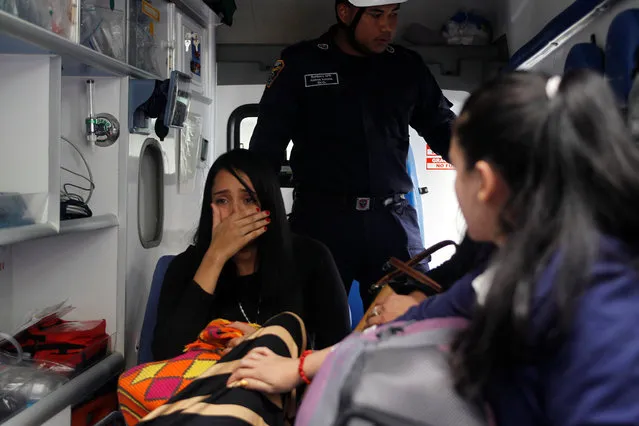 Ximena Suarez, a stewardess who survived the air crash in which the Brazilian soccer team Chapecoense was riding, reacts in an ambulance in Rionegro, Colombia, to return to Bolivia, December 18, 2016. (Photo by Fredy Builes/Reuters)