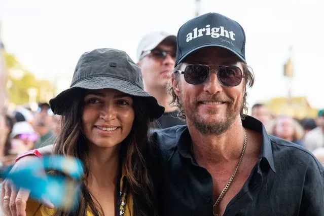 Camila Alves McConaughey and American actor Matthew McConaughey attend weekend one, day two of Austin City Limits Music Festival at Zilker Park on October 07, 2023 in Austin, Texas. (Photo by Rick Kern/WireImage)