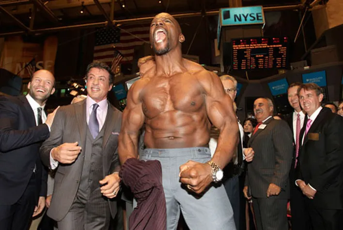Terry Crews Rips off his Shirt for New York Stock Exchange