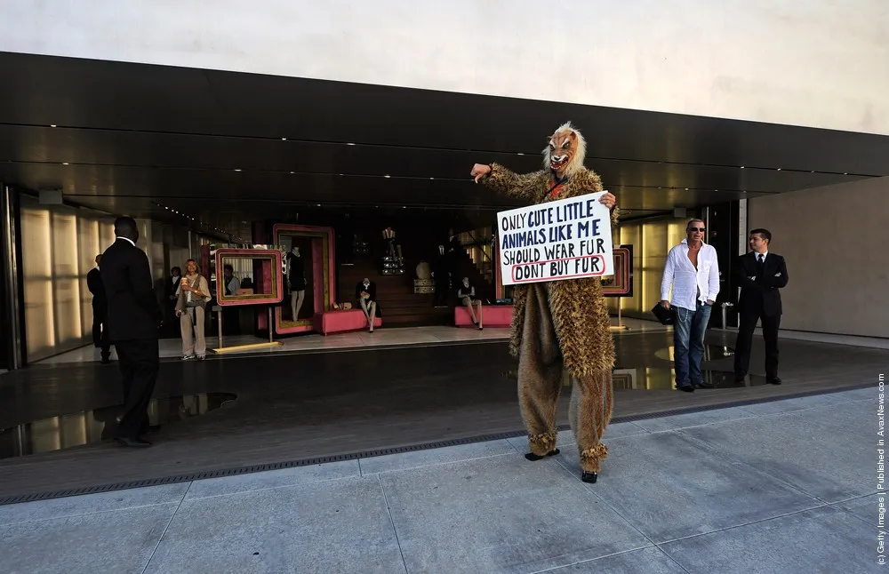Anti-Fur Activists Urge Shoppers Not To Buy Fur In Beverly Hills