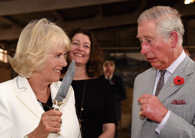 Prince Charles, Prince of Wales (R) and Camilla, Duchess of Cornwall (L) visit Seppeltsfield Winery in Barossa Valley, Australia, 10 November 2015. The royal couple are on a 12-day tour visiting seven regions in New Zealand and three states and one territory in Australia. (Photo by Daniel Kalisz/EPA)