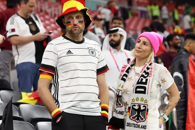 Germany fans react after the FIFA World Cup Qatar 2022 Group E match between Costa Rica and Germany at Al Bayt Stadium on December 01, 2022 in Al Khor, Qatar. (Photo by Alexander Hassenstein/Getty Images)