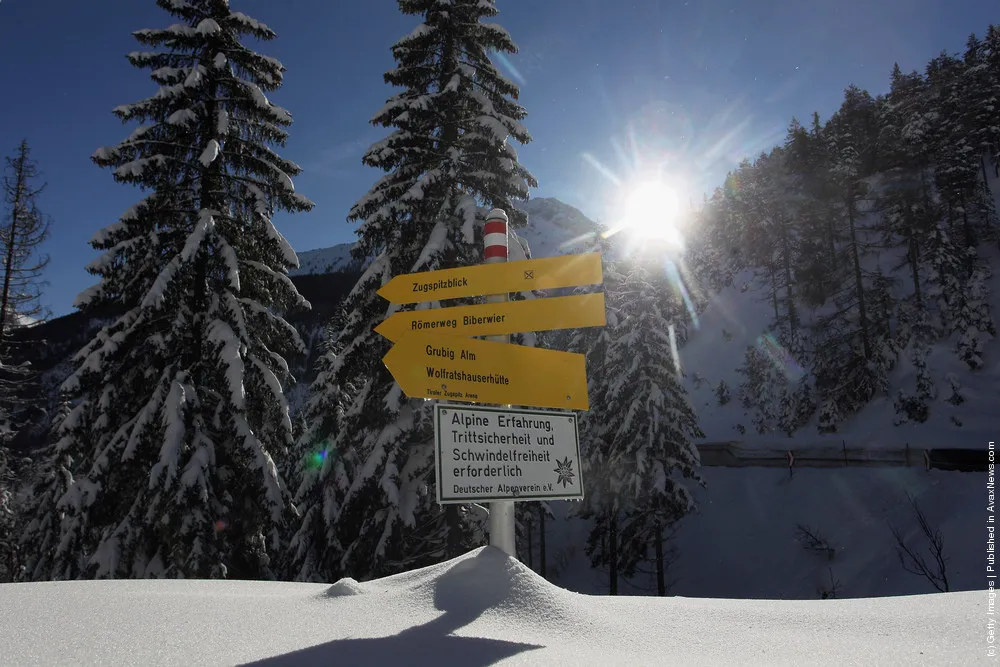 Winter Brings Heavy Snowfalls To Tyrol And Bavaria