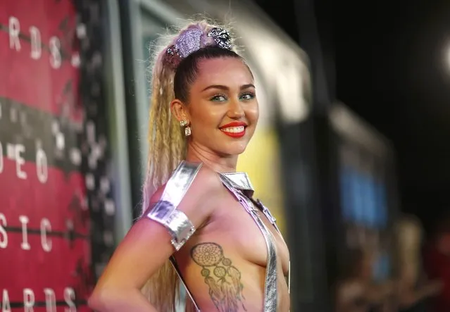 Show host Miley Cyrus arrives at the 2015 MTV Video Music Awards in Los Angeles, California August 30, 2015. (Photo by Mario Anzuoni/Reuters)