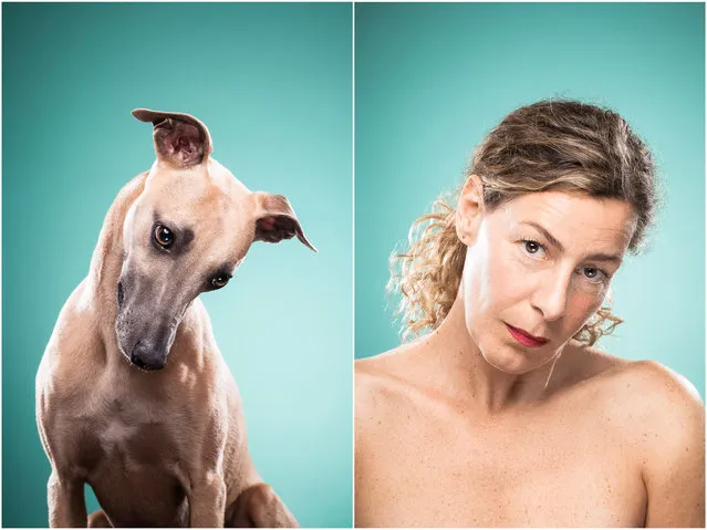 Sabine and Ole the dog. (Photo by Ines Opifanti/Caters News)