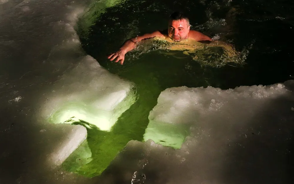 Orthodox Believers Take an Icy Plunge on Epiphany
