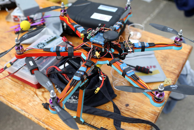 A racing drone is seen at the first SPARK Multirotor Challenge in Mostar, Bosnia and Herzegovina  September 10, 2016. (Photo by Dado Ruvic/Reuters)