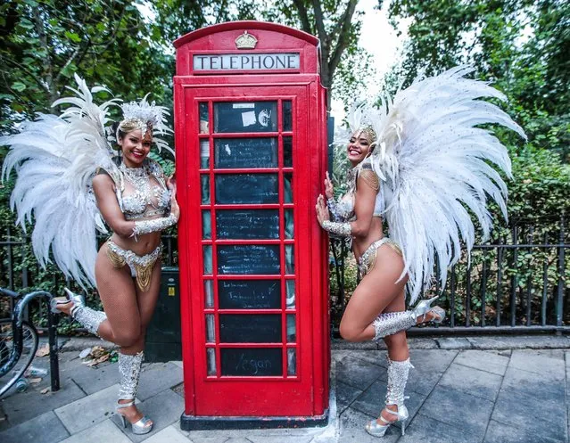 The London Cabaret Club on August 26, 2022 getting in the mood for Notting Hill carnival weekend will host to a Brazilian Fantasy Dance Company Festival ,with the colors and music of Carnival. (Photo by Paul Quezada-Neiman/Alamy Live News)