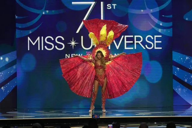 Miss Peru, Alessia Rovegno walks onstage during The 71st Miss Universe Competition National Costume Show at New Orleans Morial Convention Center on January 11, 2023 in New Orleans, Louisiana. (Photo by Josh Brasted/Getty Images)