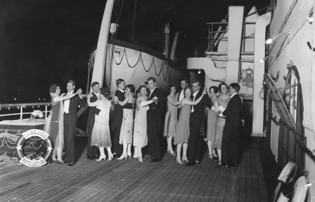 Some of the 1,000 guests who attended an All Night Ball on the world's largest liner, the White Star Line's Majestic, currently moored at Southampton, 13th April 1926. Proceeds from the function go to the Royal Southampton Hospital. (Photo by Brooke/Topical Press Agency/Getty Images)