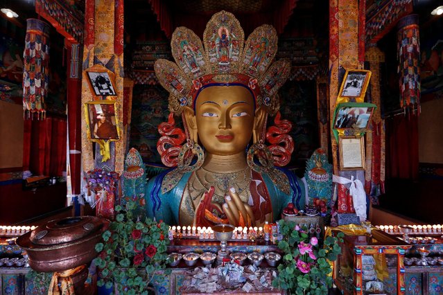 A Maitreya Buddha is seen at Thiskey Monastery near the town of Leh in Ladakh, India September 26, 2016. (Photo by Cathal McNaughton/Reuters)