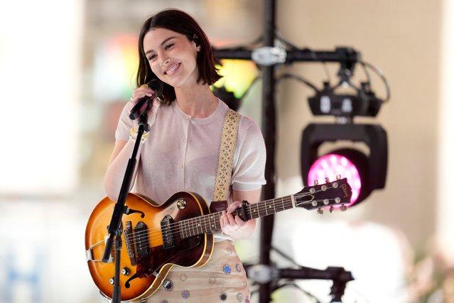 American singer-songwriter Gracie Abrams performs on NBC's Today show at Rockefeller Plaza on Friday, June 28, 2024, in New York. Photo by Charles Sykes/Invision/AP Photo)