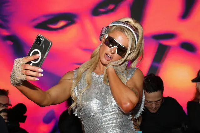 American media personality Paris Hilton performs an exclusive DJ set at The Sandbox's “Enter The Metaverse” event during SXSW at Green Light Social on March 15, 2022 in Austin, Texas. (Photo by Rick Kern/Getty Images for The Sandbox)