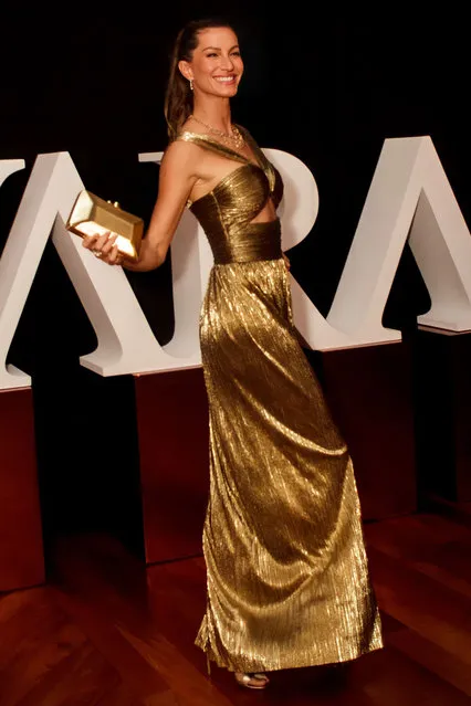 Brazilian fashion model Gisele Bundchen arrives at lavish Vivara Event on the Red carpet before exiting through the emergency exit in Sao Paulo, Brazil in the first decade of December 2022. (Photo by Splash News and Pictures)