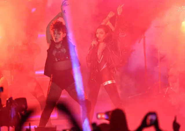 Charli XCX performs during the 2014 MTV Europe Music Awards at the SSE Hydro Arena in Glasgow. (Photo by Toby Melville/Reuters)
