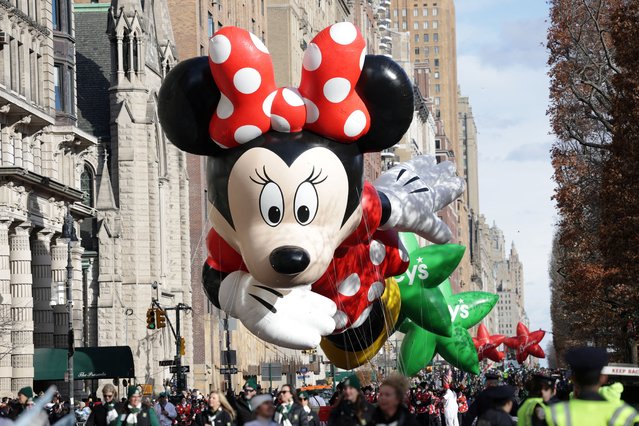 Disney’s Minnie Mouse balloon during the Macy's Thanksgiving Day Parade 2025, in New York City, U.S., November 27, 2025. (Photo by Jeenah Moon/Reuters)