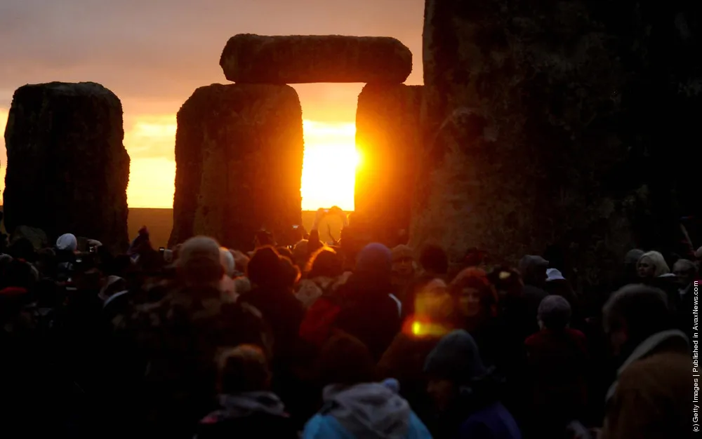 Druids Celebrate Winter Solstice At Stonehenge