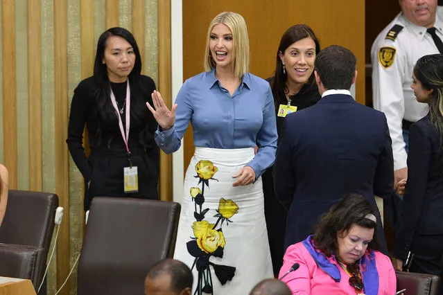 Ivanka Trump, Advisor to the US President, attends the “Global Call To Protect Religious Freedom” conference during the 74th Session of the United Nations General Assembly at the United Nations Headquarters, September 23, 2019. President Trump skipped the Climate Action Summit as the United States withdrew from the 2016 Paris Climate Agreemnet. (Photo by Anthony Behar/Sipa USA)