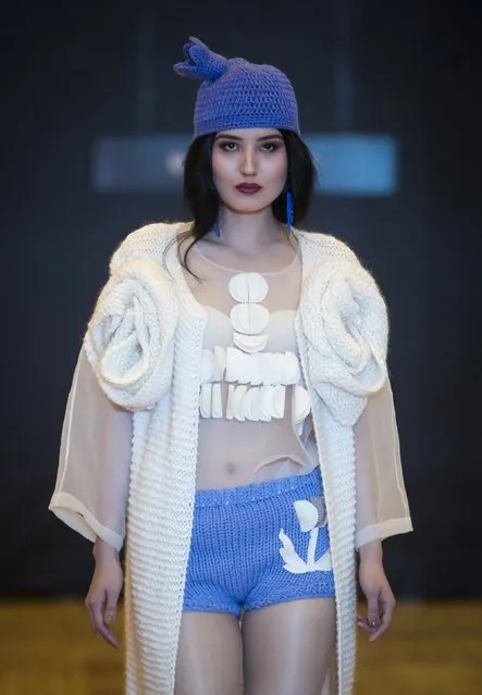 A model presents a creation by Kazakhstan's Mirel Marat design house during Kazakhstan Fashion Week in Almaty, Kazakhstan, October 14, 2015. (Photo by Shamil Zhumatov/Reuters)