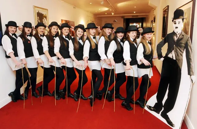At the launch at the Everyman Theatre, Cork, of the Charlie Chaplin Comedy Film Festival which will take place in Waterville from August 22nd-25th were the members of the Josephine McGillicuddy School of Dance, Waterville, on March 7, 2013. (Photo by Denis Minihane)