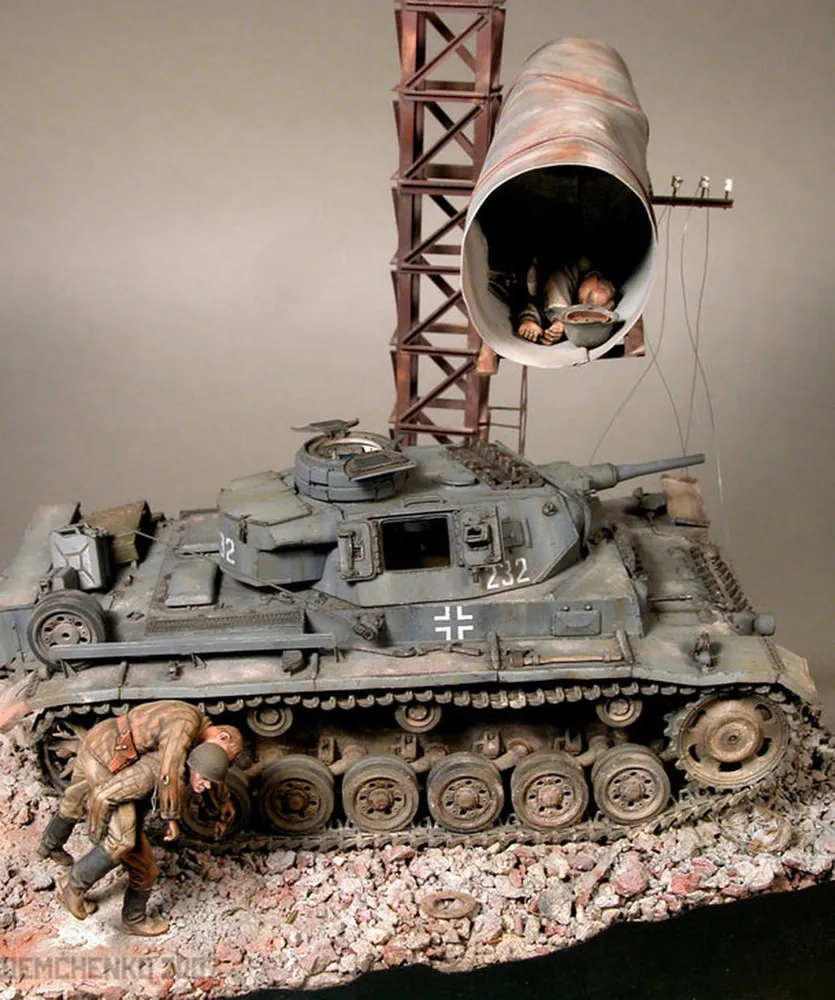 Diorama of the Battle of Stalingrad by Vladimir Demchenko