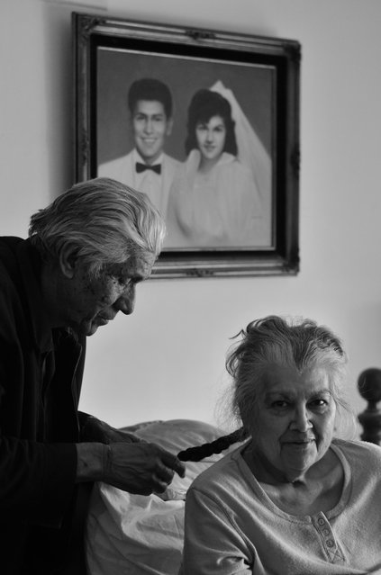 “Her Last Days”. My family and I were visiting my grandparents so they could see my sister's newborn for the first time. While I was in the living room my dad called me into their room really quick to take a picture of my grandpa doing my grandma's hair before I missed it. It wasn't until I was about to take the picture when I noticed their wedding picture(painting) in the background, so I stepped back to fit it in and it came out great. This picture was taken on February 12, 2012 and she passed away April 12, 2012. My grandparents were married a little over 50 years. Location: Los Angeles, CA. (Photo and caption by Paul Mora/National Geographic Traveler Photo Contest)