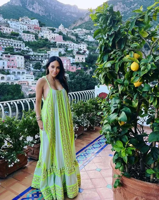 American TV personality Melissa Gorga enjoys Village in Italy Positano in the last decade of July 2023. (Photo by melissagorga/Instagram)
