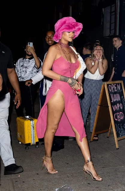 Gorgeous Barbadian singer Rihanna looks the part as she hit the streets of New York City on June 23, 2021 in a head-to-toe pink outfit. (Photo by Richard/Cesar/TheBigShotApp/Rex Features/Shutterstock)