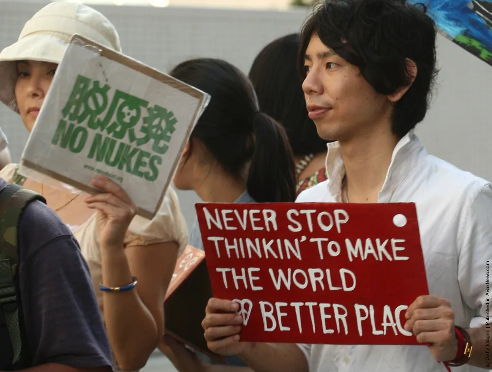People Protest Against Nuclear Power On 6 Months Anniversary Day Of Earthquake In Japan