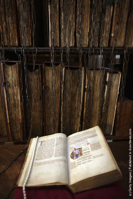 The Newly Cleaned And Extremely Rare Chained Library At Hereford Cathedral