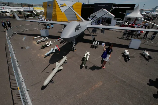 Chinese UAV Wing Loong II is seen on the static display during the 52nd Paris Air Show at Le Bourget Airport near Paris on June 20, 2017. (Photo by Pascal Rossignol/Reuters)