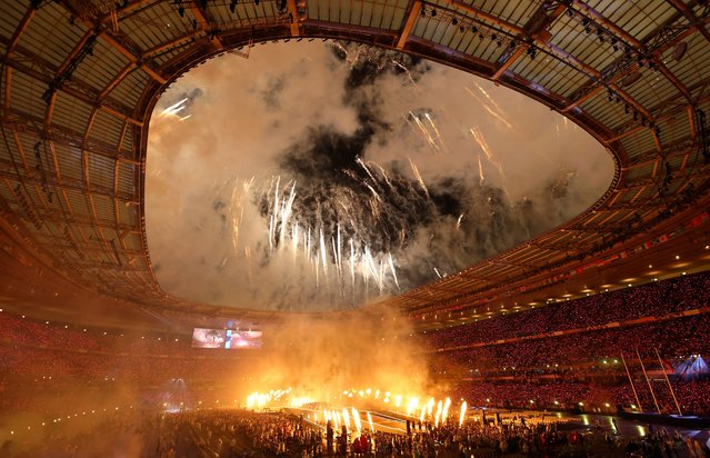 A view from the closing ceremony of the Paris 2024 Summer Paralympic Games at the Stade de France in Paris, France on September 8, 2024. (Photo by Umit Bektas/Reuters)