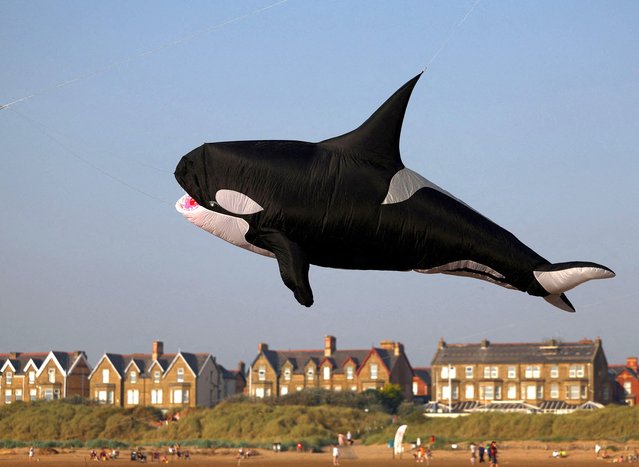 An orca kite is seen flying at St Annes’ kite festival near Blackpool, Britain on September 8, 2023. (Photo by Molly Darlington/Reuters)