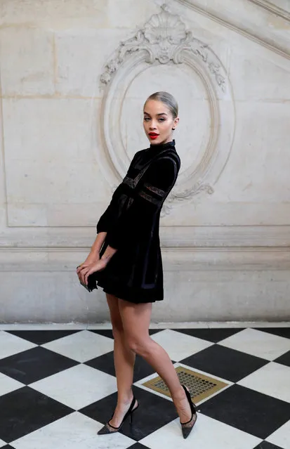 Model Jasmine Sanders poses during a photocall before the Spring/Summer 2018 women's ready-to-wear collection show for fashion house Dior during Paris Fashion Week, France, September 26, 2017. (Photo by Philippe Wojazer/Reuters)