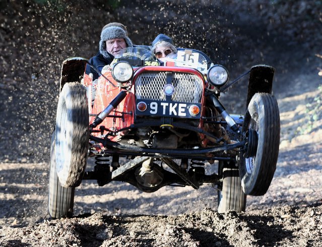 Competitors compete in the Stroud and District Motor Club Ltd Classic Reliability Trial on the W track just outside Nailsworth in Gloucestershire, UK on Sunday 2nd February 2025. (Photo byh Paul Nicholls Photography)