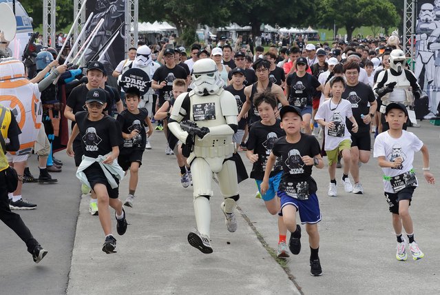 Runners dressed as characters of the movie “Star Wars” participate in the Star Wars Run event in New Taipei City, Taiwan, Sunday, May 4, 2025. (Photo by Chiang Ying-ying/AP Photo)