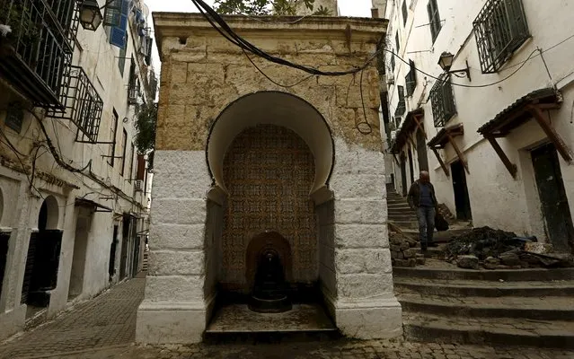 A man walks down an alley in the old city of Algiers Al Casbah, Algeria  December 3, 2015. (Photo by Zohra Bensemra/Reuters)