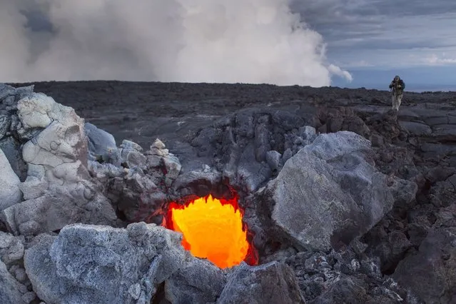 The underground entrance to the volcano resembles a scene from the latest Hobbit movie. (Photo by Denis Budkov/Caters News)