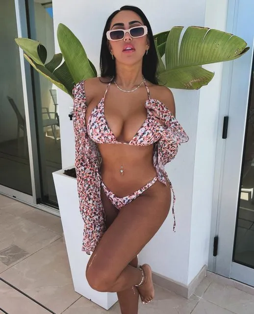 English television personality Sophie Kasaei has been enjoying a break in Gran Canaria in the last decade of February 2024. (Photo by Instagram)