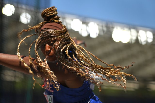 Amanda Ngandu-Ntumba of Team France competes during the Women's Discuss Throw Qualification Group B on day one of the 26th European Athletics Championships – Rome 2024 at Stadio Olimpico on June 07, 2024 in Rome, Italy. (Photo by David Ramos/Getty Images)
