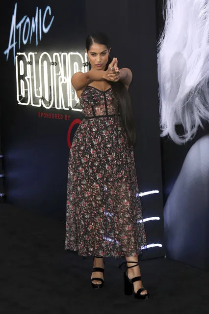 Lilly Singh arrives at the LA Premiere of “Atomic Blonde” at The Theatre at Ace Hotel on Monday, July 24, 2017, in Los Angeles. (Photo by Willy Sanjuan/Invision/AP Photo)