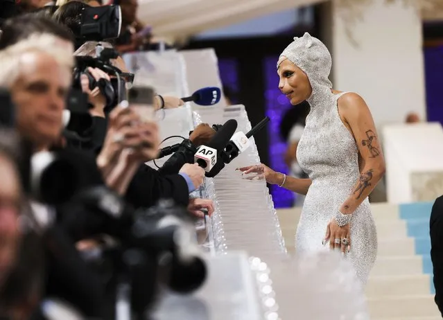 American rapper Doja Cat poses at the Met Gala, an annual fundraising gala held for the benefit of the Metropolitan Museum of Art's Costume Institute with this year's theme “Karl Lagerfeld: A Line of Beauty”, in New York City, New York, U.S., May 1, 2023. (Photo by Andrew Kelly/Reuters)