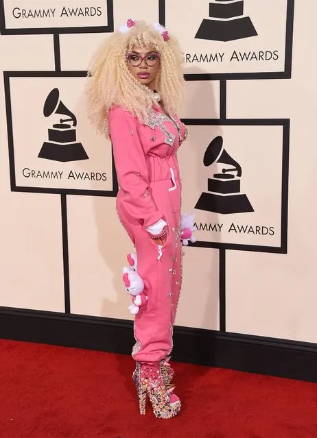 Dencia arrives at the 58th annual Grammy Awards at the Staples Center on Monday, February 15, 2016, in Los Angeles. (Photo by Jordan Strauss/Invision/AP Photo)