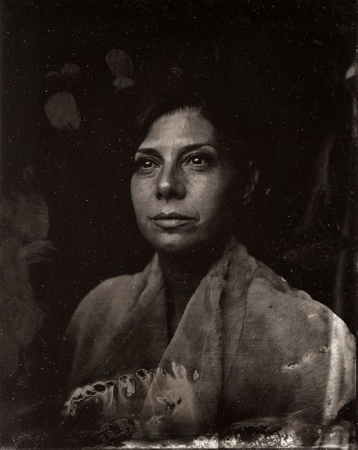 Maria Tomei poses for a tintype (wet collodion) portrait at The Collective and Gibson Lounge Powered by CEG, during the 2014 Sundance Film Festival in Park City, Utah. (Photo by Victoria Will/AP Photo/Invision)